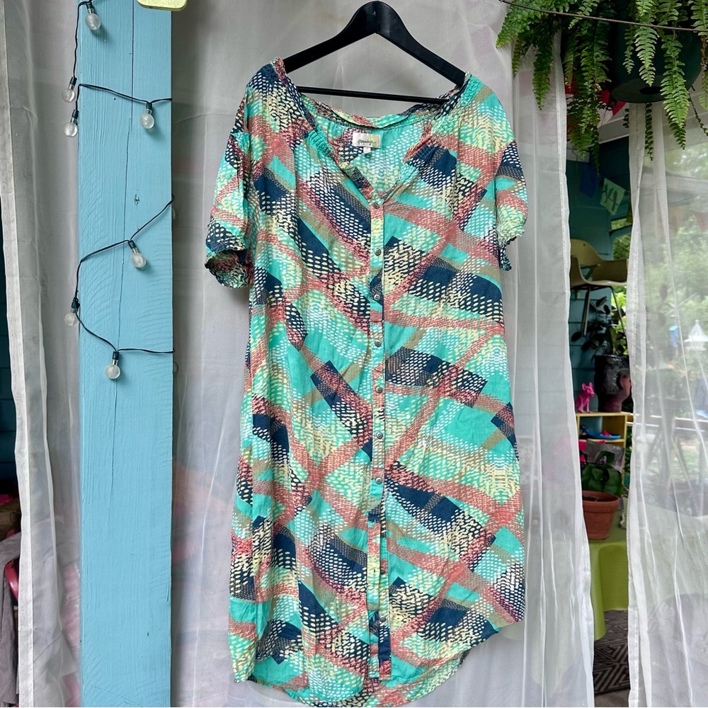 Anthropologie Porridge Shirt Dress XL